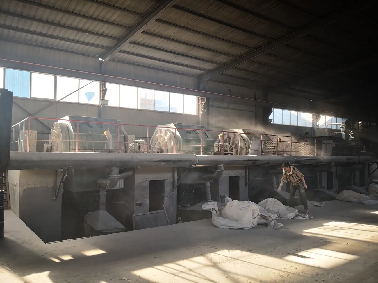 Ball mill in the white corundum line
